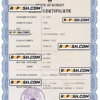 Kuwait vital record birth certificate PSD template, completely editable