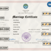 Kyrgyzstan marriage certificate Word and PDF template, fully editable