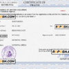Liberia death certificate PSD template, completely editable