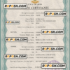 Libya birth certificate PSD template, completely editable