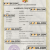 Liechtenstein marriage certificate PSD template, completely editable
