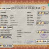 Luxembourg marriage certificate PSD template, fully editable