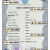 Mali birth certificate PSD template, completely editable