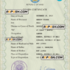 Mali death certificate PSD template, completely editable