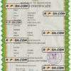 Mauritius vital record birth certificate PSD template