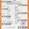 Mexico marriage certificate PSD template, fully editable