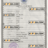 Micronesia birth certificate PSD template, completely editable