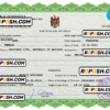 Moldova vital record birth certificate PSD template