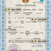 Monaco vital record death certificate PSD template