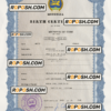 Mongolia birth certificate PSD template, completely editable