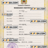 Morocco marriage certificate PSD template, fully editable