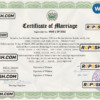 Salvador marriage certificate Word and PDF template, completely editable