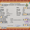 San Marino marriage certificate PSD template, fully editable