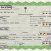 Saudi Arabia vital record birth certificate PSD template