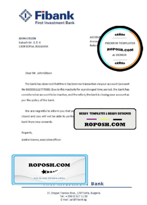 USA Discover bank account closure reference letter template in Word and PDF format