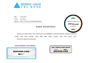 Georgia TBC bank account closure reference letter template in Word and PDF format