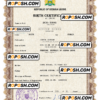 Sierra Leone vital record birth certificate PSD template, fully editable
