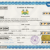 Sierra Leone marriage certificate Word and PDF template, completely editable