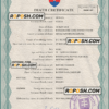 Slovakia vital record death certificate PSD template