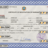 Somalia marriage certificate PSD template, fully editable