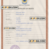 South Korea vital record death certificate PSD template