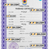 South Korea marriage certificate PSD template, fully editable