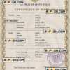 South Sudan marriage certificate PSD template, completely editable