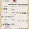 Spain marriage certificate PSD template, fully editable