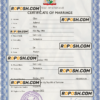 Suriname marriage certificate PSD template, completely editable