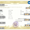 Tajikistan marriage certificate Word and PDF template, fully editable