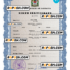 Tanzania birth certificate PSD template, completely editable