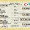 Turkey birth certificate PSD template, completely editable