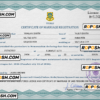 Tuvalu marriage certificate PSD template, fully editable