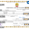 UAE marriage certificate Word and PDF template, fully editable