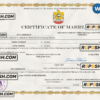UAE marriage certificate Word and PDF template, fully editable