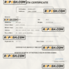 Uganda birth certificate Word and PDF template, completely editable