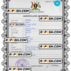 Uganda birth certificate PSD template, completely editable