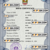 UAE vital record birth certificate PSD template