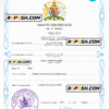 United Kingdom death certificate PSD template, completely editable