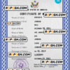 USA vital record birth certificate PSD template, fully editable