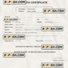 Uruguay vital record birth certificate Word and PDF template, completely editable