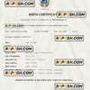 Venezuela vital record birth certificate Word and PDF template, completely editable scan effect