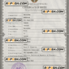 Venezuela vital record birth certificate PSD template scan effect