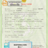 Vietnam birth certificate template in PSD format, fully editable scan effect