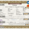 Vietnam marriage certificate Word and PDF template, fully editable scan effect