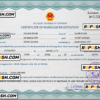 Vietnam marriage certificate PSD template, fully editable