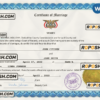 Yemen marriage certificate Word and PDF template, completely editable