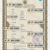 Zimbabwe vital record birth certificate PSD template scan effect