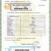 Albania death certificate template in PSD format, fully editable