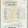 Albania death certificate template in PSD format, fully editable